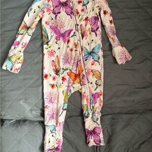 Posh Peanut Butterfly Print Kids Footie